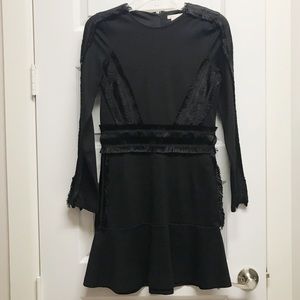 H&M Black Mini Dress with Fringe